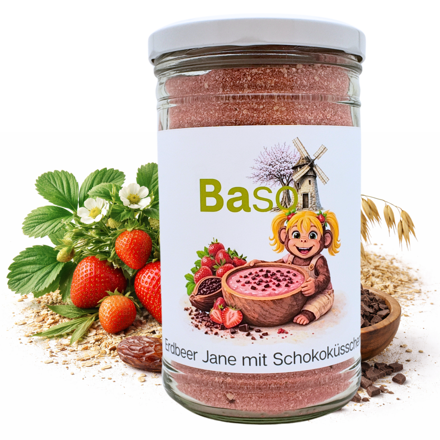 Erdbeer Jane mit Schokoküsschen