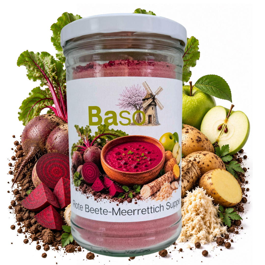 Rote Beete- Meerrettich Cremesuppe