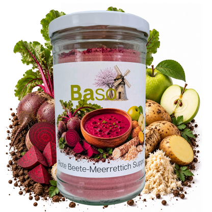 Rote Beete- Meerrettich Cremesuppe