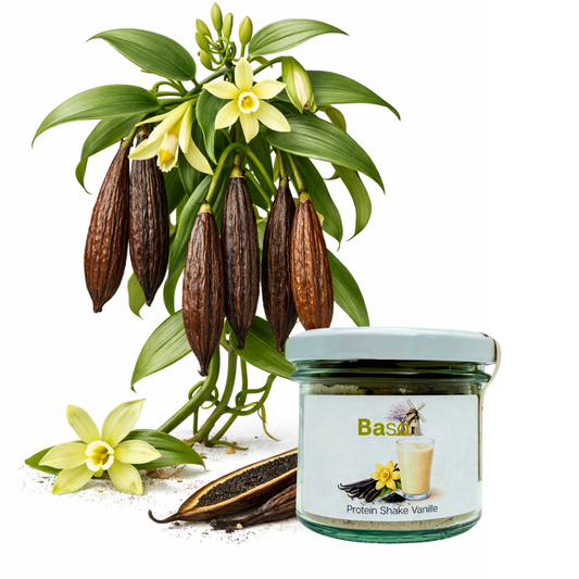 Proteinshake Vanille Probierglas