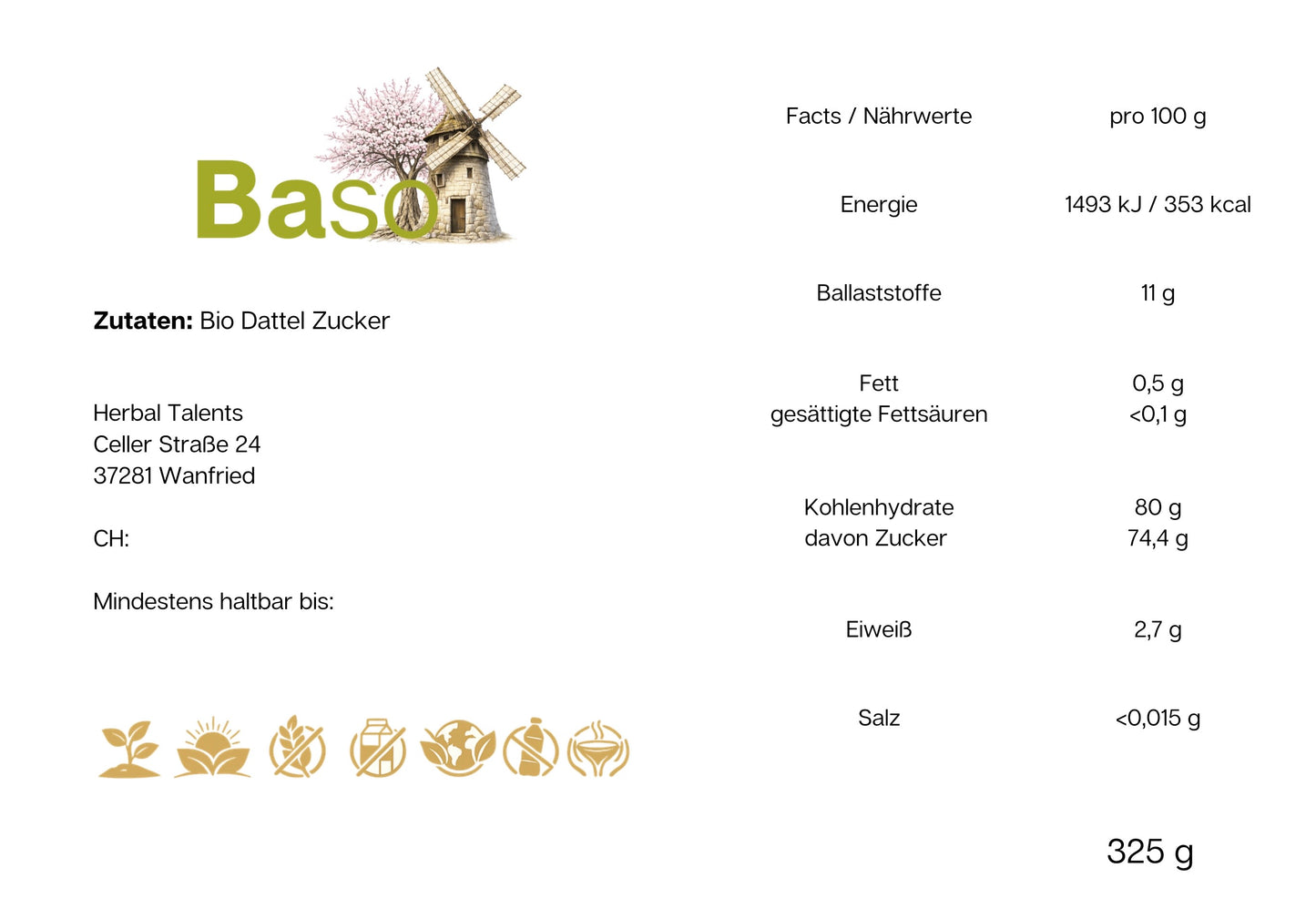 BASO Bio Dattelzucker