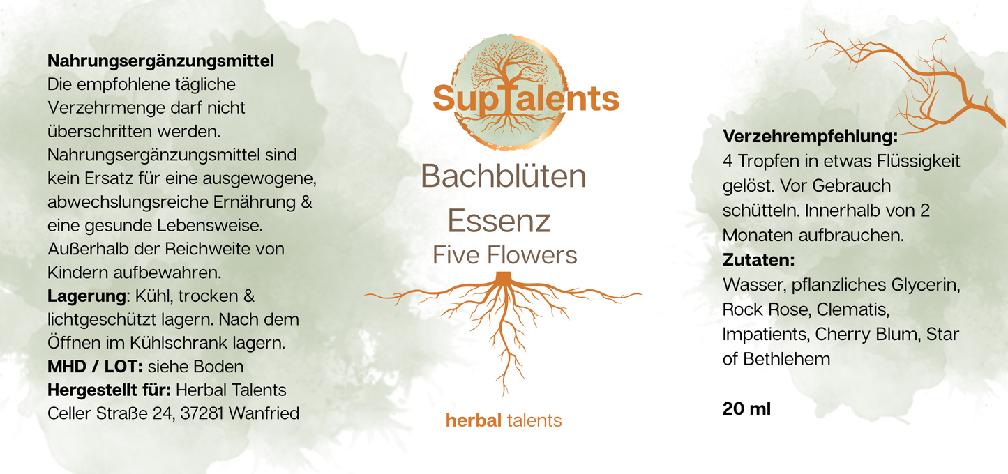 Bachblüten Essenz - Five Flowers