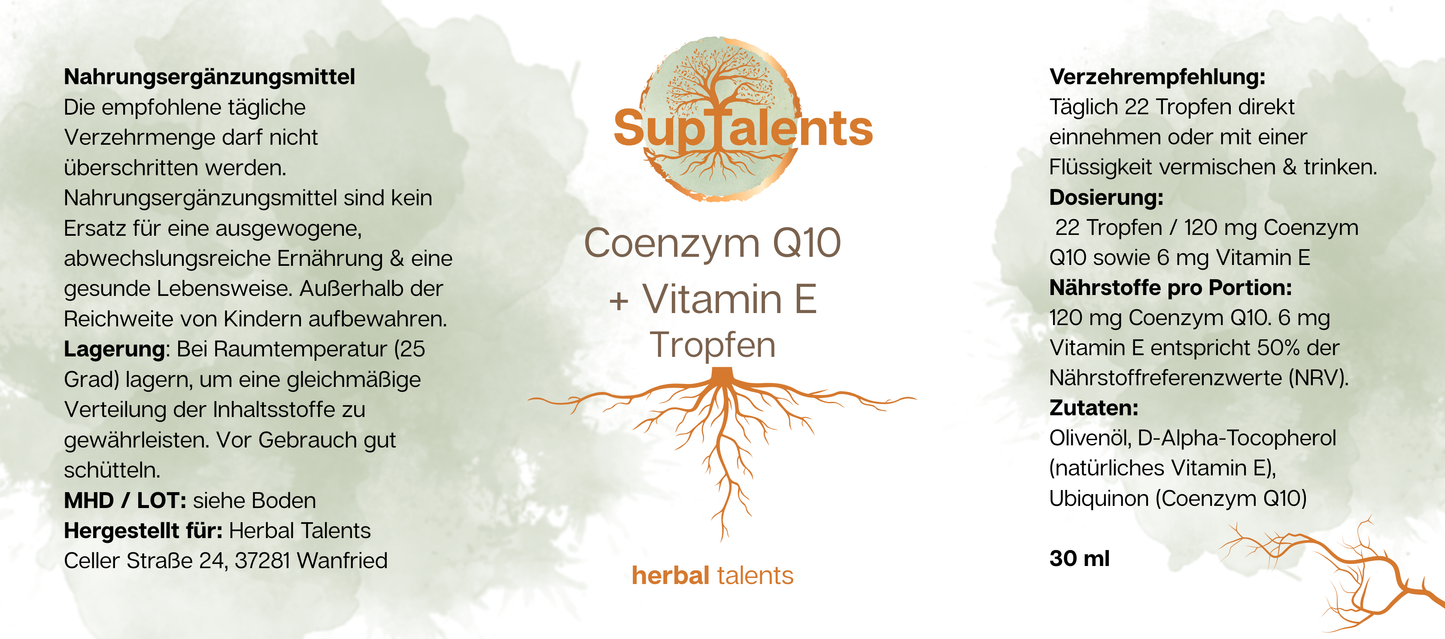 Coenzym Q10 + Vitamin E Tropfen