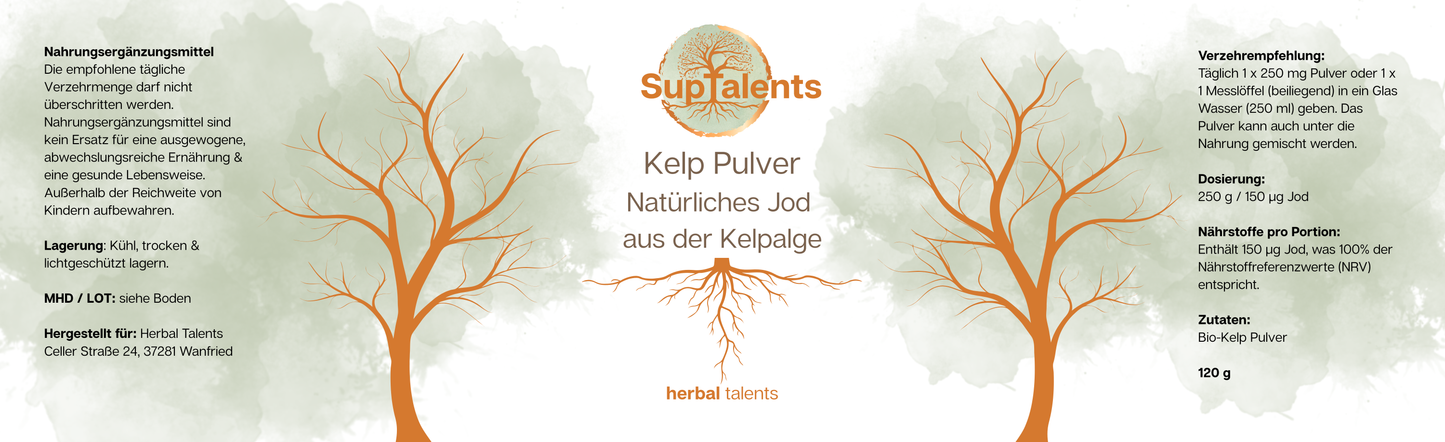 Kelp Pulver - Natürliches Jod aus der Kelpalge