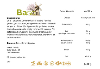 Bio Haferdrinkpulver