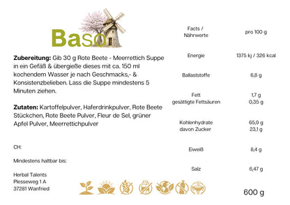 Rote Beete- Meerrettich Cremesuppe