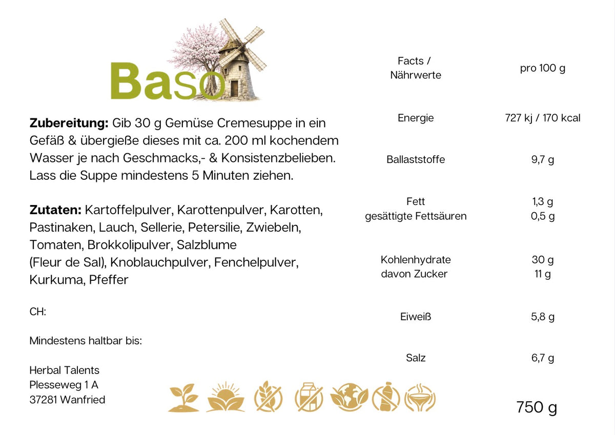Gemüse Cremesuppe Probierglas