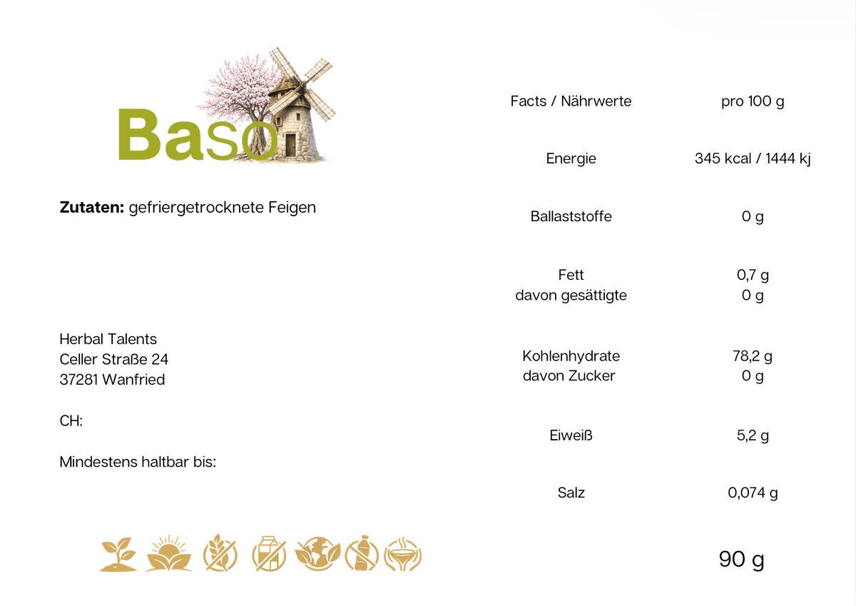 Baso gefriergetrocknete Feigen