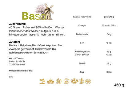 Bio Instant Kartoffelbrei mit Schnittlauch & Röstzwiebeln