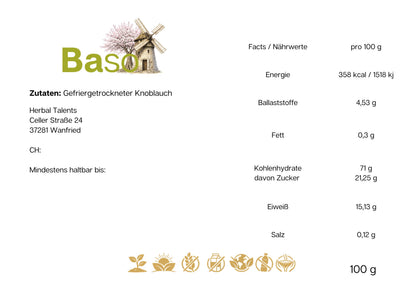 BASO Gefriergetrockneter Knoblauch