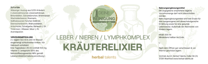 Kräuterelixier Leber / Nieren / Lymphkomplex