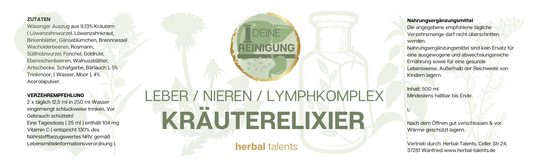 Kräuterelixier Leber / Nieren / Lymphkomplex