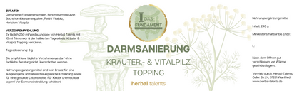 Kräuter- & Vitalpilz Topping für den Darm