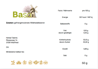 BASO gefriergetrocknete Wildheidelbeeren