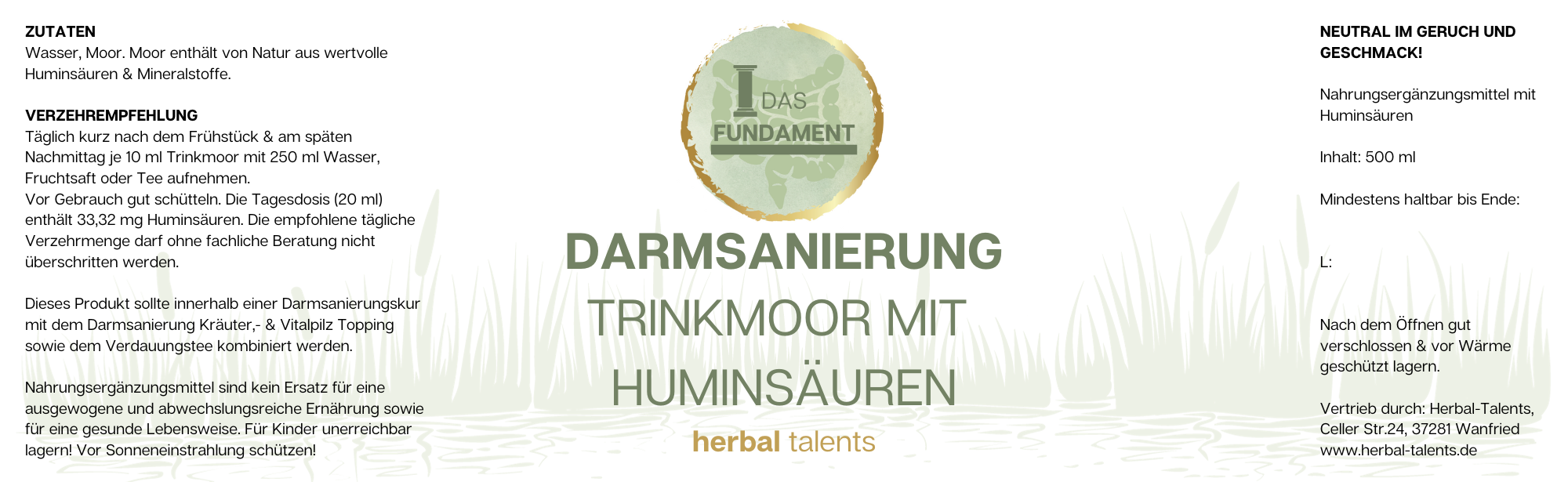 Trinkmoor mit Huminsäuren