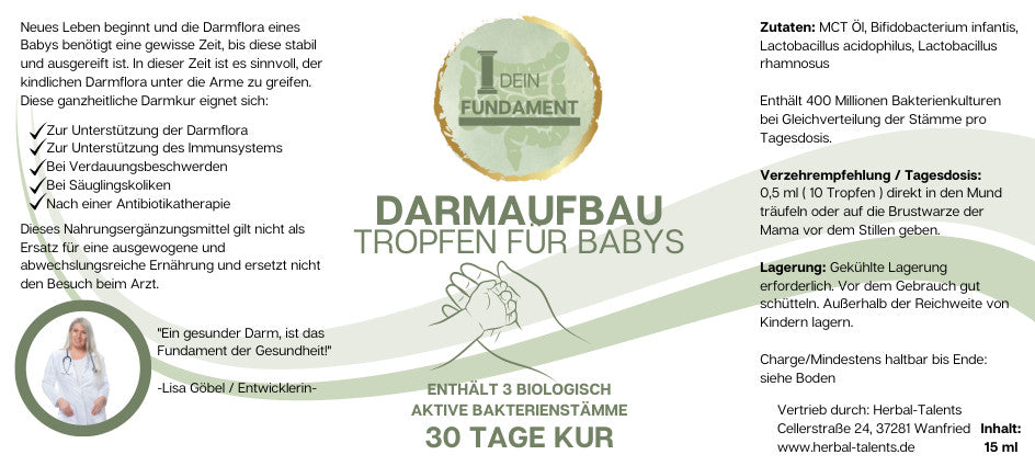 Darmaufbau Tropfen für Babys